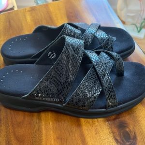 Mephisto Snake Print Sandals 10